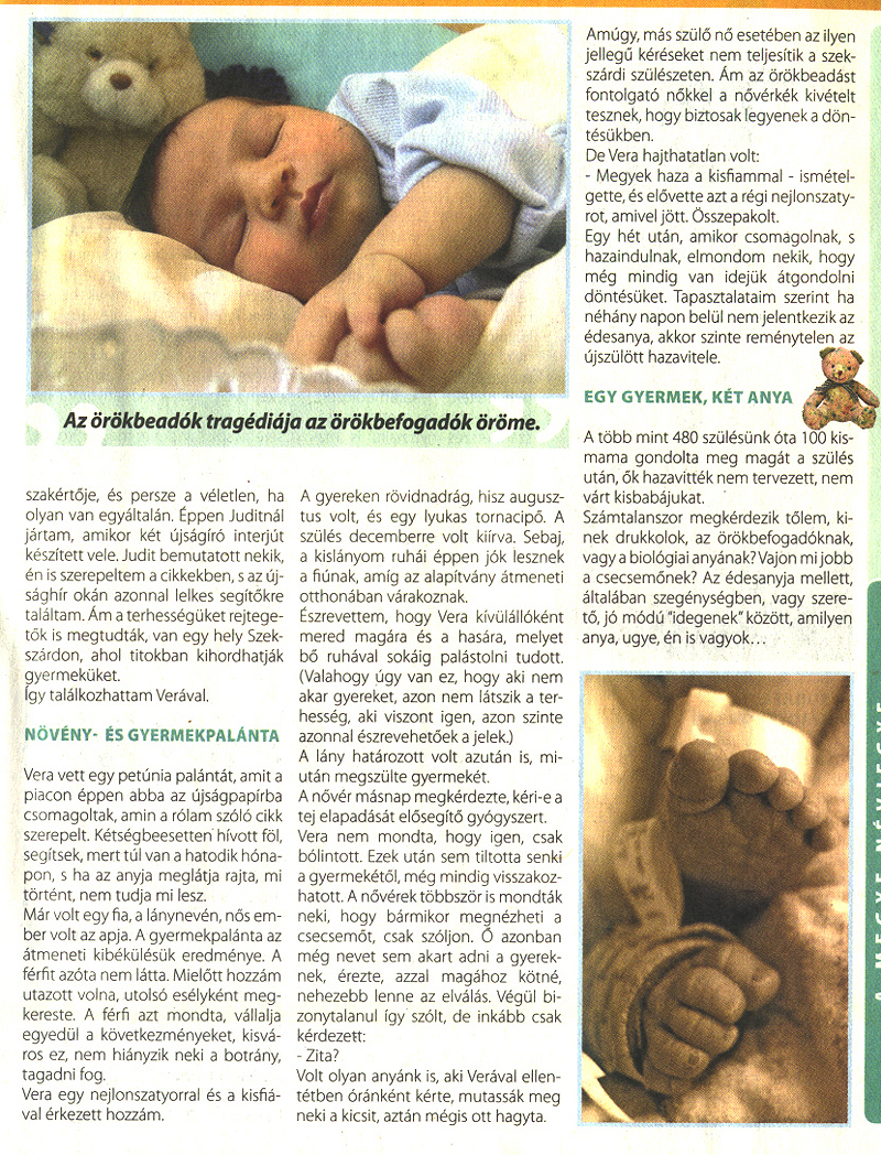 Budav�ri Zita - B�lcs� Alap�tv�ny - A nem v�rt bab�k b�lcs�je - �r�kbefogad�s