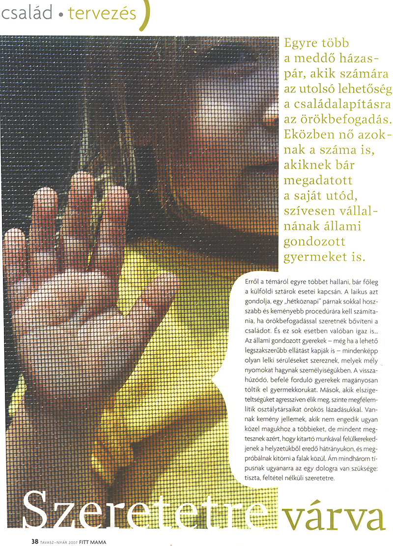 Budav�ri Zita - B�lcs� Alap�tv�ny - A nem v�rt bab�k b�lcs�je - �r�kbefogad�s