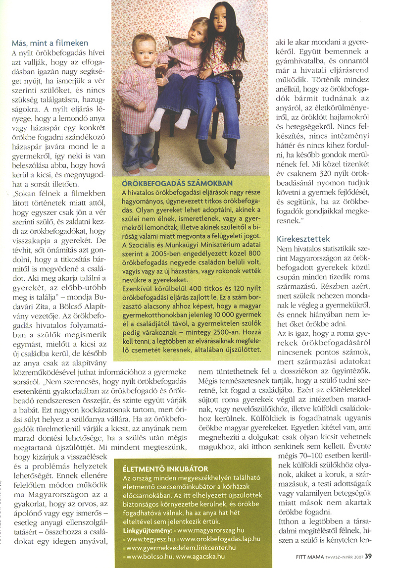 Budav�ri Zita - B�lcs� Alap�tv�ny - �r�kbefogad�s