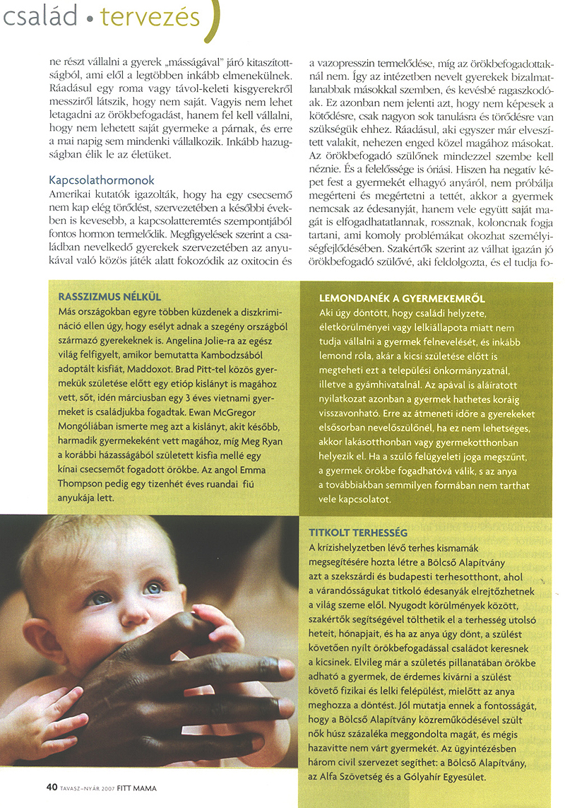 Budav�ri Zita - B�lcs� alap�tv�ny - �r�kbefogad�s