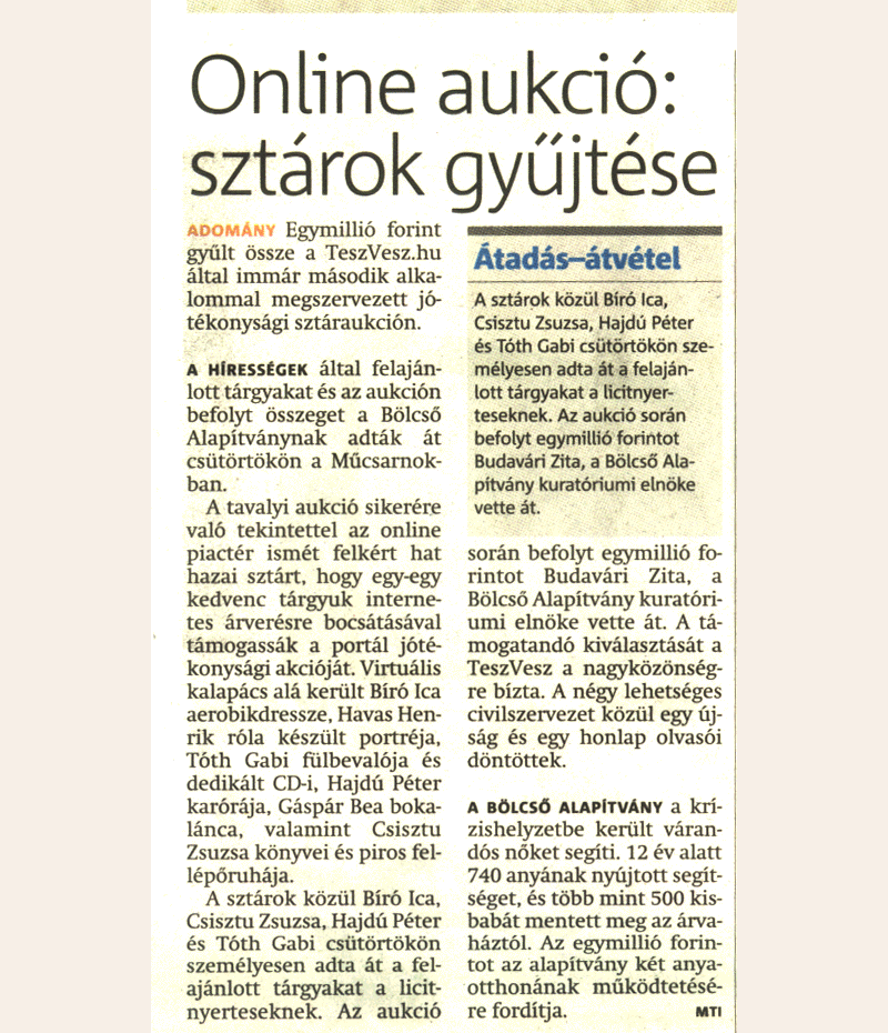 Budav�ri Zita - �r�kbefogad�s